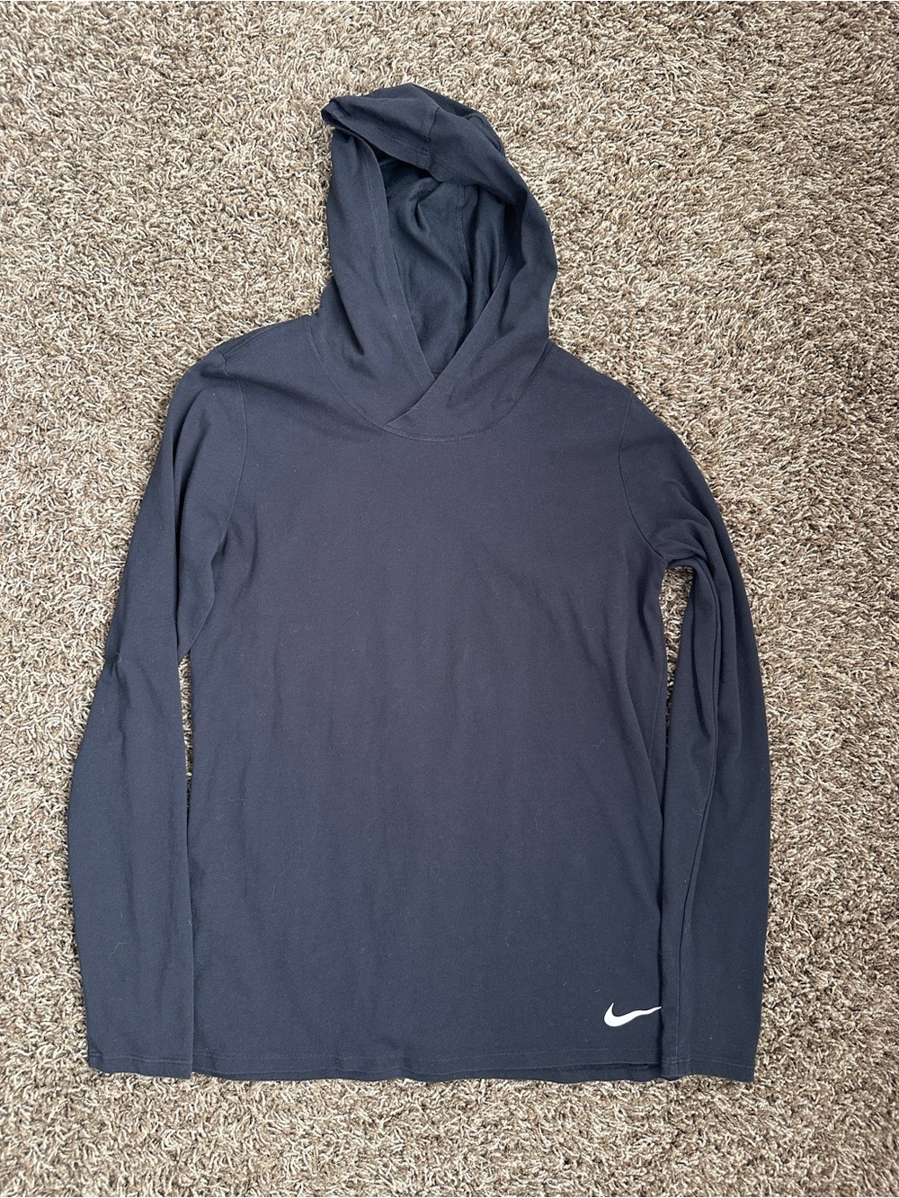 Nike Women’s Black Hooded Long-Sleeve Shirt Size M
